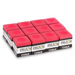 Pool Cue Chalk 12-pack (Color: Red)