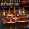 LED Lighted Liquor Bottle Display Shelf, 37 Inch Bar Display Shelf, DIY Illuminated Bottle Shelf with App & Remote Control