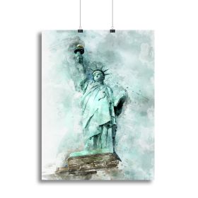 The Statue of Liberty Canvas Print or Poster (Type: Poster Print, size: Medium (16" x 12"))