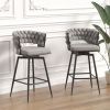 28" 360 Swivel Bar Stools Set of 2 Modern Swivel Bar Chairs, Barstools Counter Height with High Backrest, Easy 3-5 Minute Assembly for Bar, Kitchen