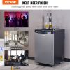 VEVOR Beer Kegerator, Dual Tap Draft Beer Dispenser, Full Size Keg Refrigerator With Shelves, CO2 Cylinder, Drip Tray & Rail