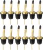 12 Pack Liquor Bottle Pourers, Liquor Pour Spout for Liquor Bottles, Stainless Steel Olive oil Dispenser Spout, Alcohol Pourer Spouts Dust Caps Covers