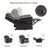 Home Theater Seating Manual Recliner Chair with LED Light Strip for Living Room,Bedroom