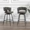 28" 360 Swivel Bar Stools Set of 2 Modern Swivel Bar Chairs, Barstools Counter Height with High Backrest, Easy 3-5 Minute Assembly for Bar, Kitchen