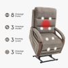 Recliner Chair for Adults, Massage Fabric Small Recliner Home Theater Seating with Lumbar Support