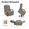 Recliner Chair for Adults, Massage Fabric Small Recliner Home Theater Seating with Lumbar Support
