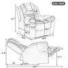 Home Theater Seating Manual Recliner Chair with LED Light Strip for Living Room,Bedroom